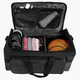 Nylon Duffel Bag with Shoe Compartment - Front View