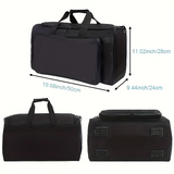 Nylon Duffel Bag with Shoe Compartment - Side View
