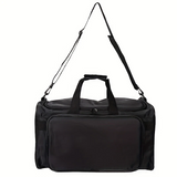 Nylon Duffel Bag with Shoe Compartment - Top-Down View