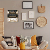 Golden & Black Islamic Wall Hanging Set - 45-Degree Angle
