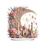2D Ramadan Crescent Moon & Mosque Acrylic Decor - Side View