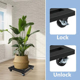 Lockable Wheel Plant Tray - Side View