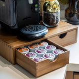 Wooden Storage Cabinet with Drawers Organizer - Front View