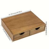 Wooden Storage Cabinet with Drawers Organizer - 45-Degree Angle