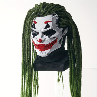 Joker Clown Costume Mask with Braids