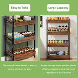 Vintage Farmhouse 4-Tier Wooden Snack Organizer - Rustic Brown - Extra Image