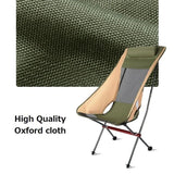 Ultralight Folding Moon Chair Big Green - Front View