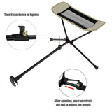 Portable Folding Chair Footrest Khaki - 45-Degree Angle
