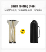 Outdoor Portable Folding Stool White - Side View