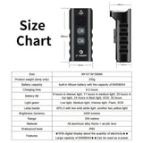 6400mAh USB Rechargeable Bike Light Black - Front View