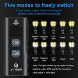 6400mAh USB Rechargeable Bike Light Black