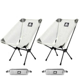 2pcs Outdoor Moon Chairs White - Front View
