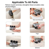 6-Head Fascia Massage Gun Tissue Muscle  Black - Top-Down View