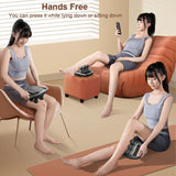 6-Head Fascia Massage Gun Tissue Muscle  Black - Close-Up Angle