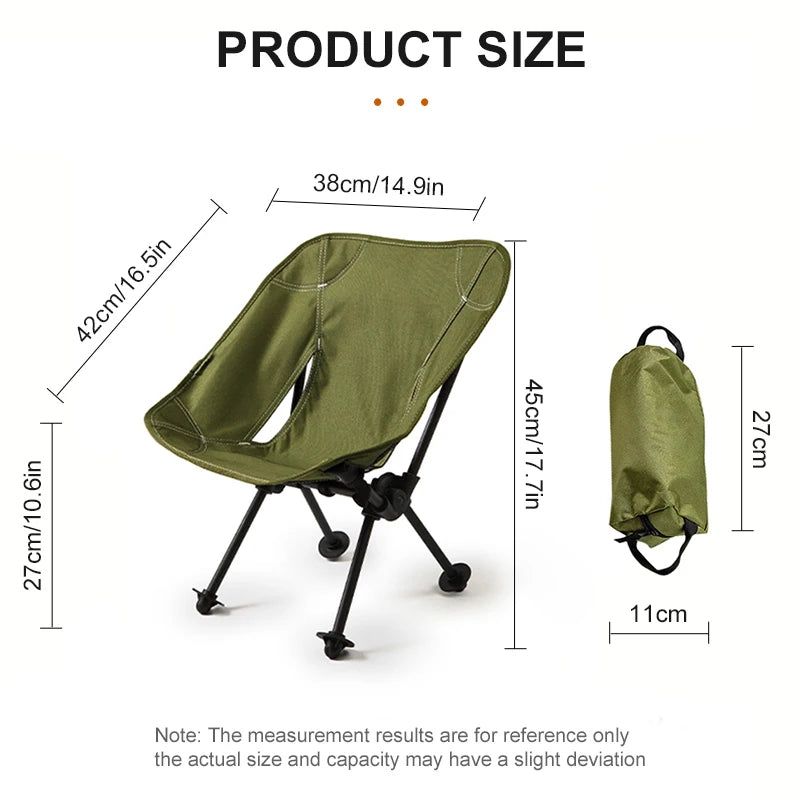 Childrens Camping Moon Chair Green