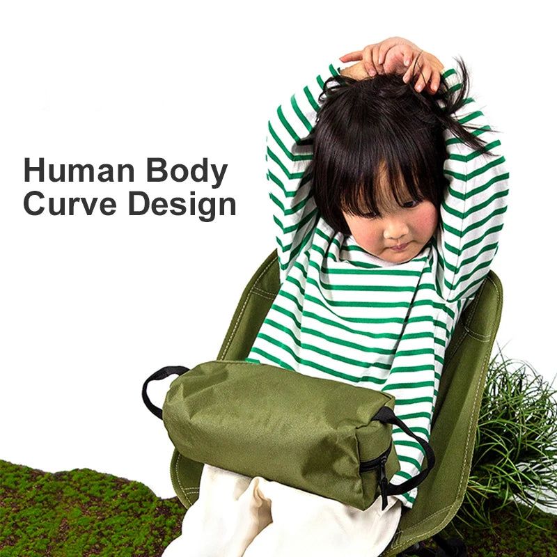 Childrens Camping Moon Chair Green