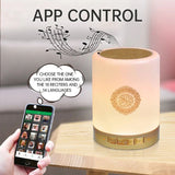 Night Light Bluetooth Quran Speaker White - 45-Degree Angle