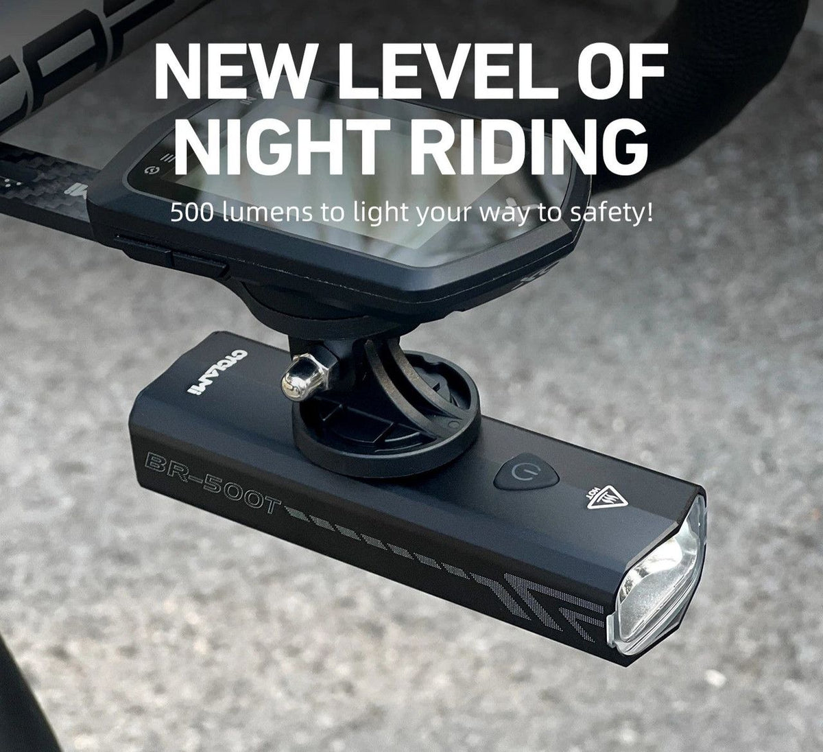 500 Lumen USB Rechargeable Bike Light Black