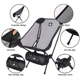 2pcs Outdoor Folding Moon Chairs Black