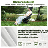 2pcs Outdoor Folding Moon Chairs Black - Side View