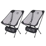 2pcs Outdoor Folding Moon Chairs Black