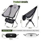 2pcs Outdoor Folding Moon Chairs Black - 45-Degree Angle