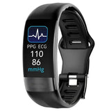 Fitness Bracelet Heart Blood Body Monitoring Black - Top-Down View