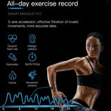 Fitness Bracelet Heart Blood Body Monitoring Black - Close-Up Angle