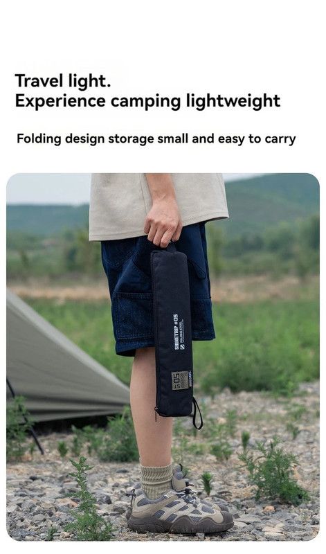 Ultra-Light Folding Camping Stool Black