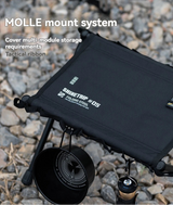 Ultra-Light Folding Camping Stool Black - 45-Degree Angle