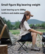 Ultra-Light Folding Camping Stool Black - Rear View