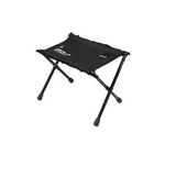 Ultra-Light Folding Camping Stool Black - Close-Up Angle