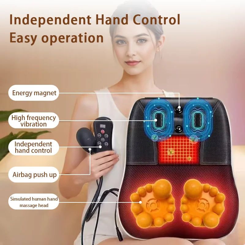 Electric Cervical Pillow Massager Black