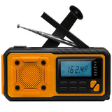 Emergency Hand Crank Solar Radio Yellow - Front View