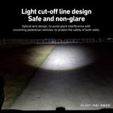 500 Lumen USB-C Rechargeable Bike Light Black - Side View