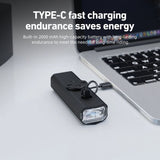 500 Lumen USB-C Rechargeable Bike Light Black - Top-Down View