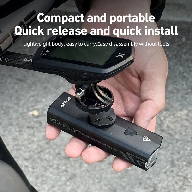 500 Lumen USB-C Rechargeable Bike Light Black