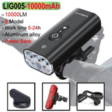 10000 Lumen Smart Bicycle Light Black - Top-Down View