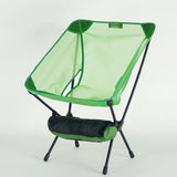 Ultralight 570g Camping Chair Green - Side View