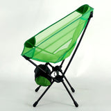 Ultralight 570g Camping Chair Green - Top-Down View