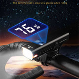 Rechargeable Mini Bicycle Headlight Black - Front View