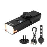 Rechargeable Mini Bicycle Headlight Black - Top-Down View