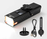 Rechargeable Mini Bicycle Headlight Black - 45-Degree Angle