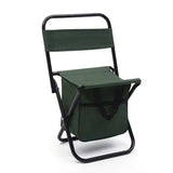 Folding Camping Chair with Carry Bag Green - Front View