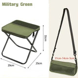 Portable Folding Backpack Stool Green