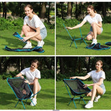 Premium Foldable Camping Chair Blue
