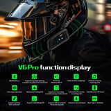1200M Bluetooth Motorcycle Helmet Intercom Headset - Top-Down View