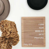 Natural Wood Letter Board - Side View