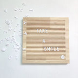 Natural Wood Letter Board - Rear View