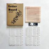 Natural Wood Letter Board - Close-Up Angle